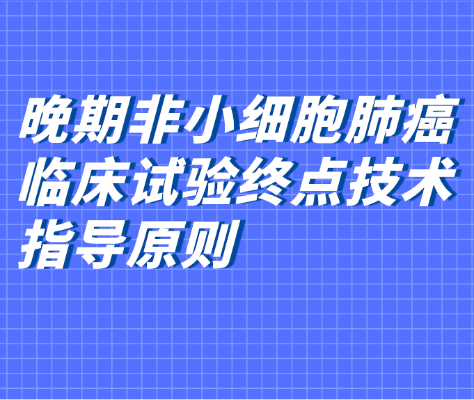 晚期非小细胞肺癌临床试验终点技术指导原则